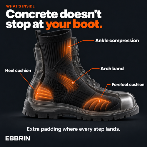 Ebbrin Padded Compression Work Socks For Foot Pain